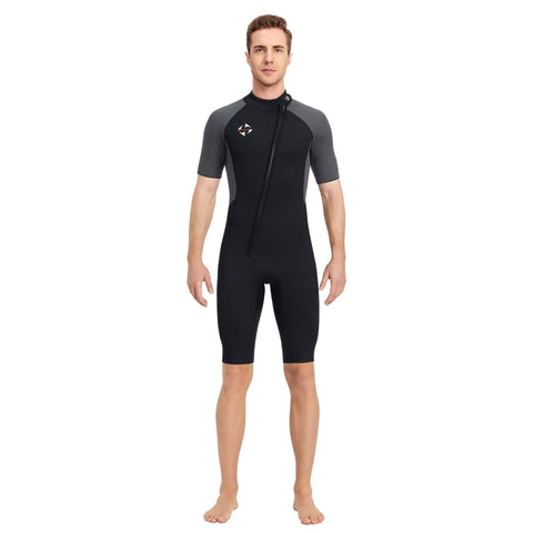 Men 3mm Shorty Wetsuit Full Body Surf Diving Suit Male Thick Thermal Neoprene -OS00053-Veeddydropshipping