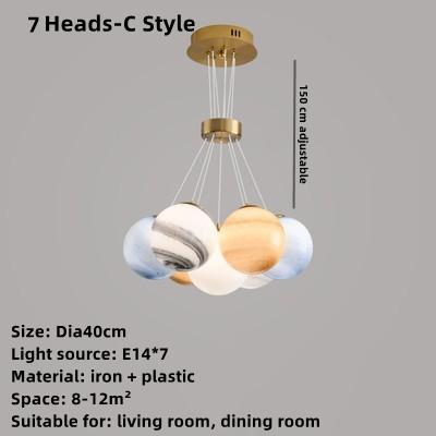 3D Printed Acrylic Ball Pendant Chandelier-TI00329-Veeddydropshipping