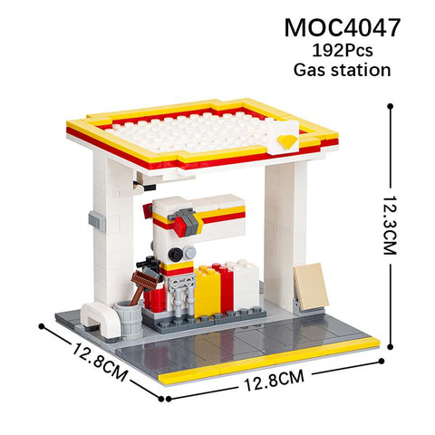MOC4047 City Series 192Pcs Gas station Scenes Cars up to 6x16 can be parked-TB01502-Veeddydropshipping