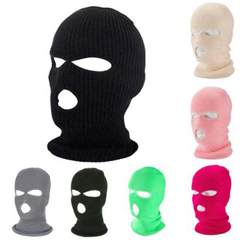 1Pc Embroidery Balaclava Outdoor Warm Hat 3-Hole Ski Hat For Winter Unisex Use-OS01013-Veeddydropshipping
