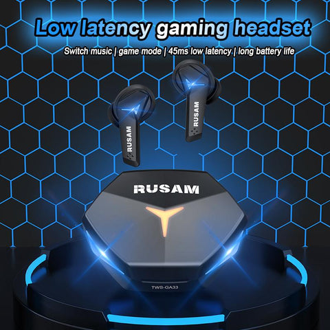 GA33 Gamer Headset Low Latency Bluetooth Headphones TWS Wireless Bass -CE01146-Veeddydropshipping