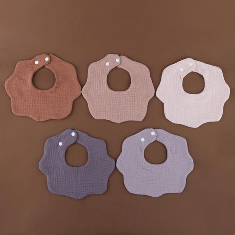 1pc Solid Colour Baby Bib Soft Pure Cotton Newborn Burp Cloth Infants-TB00731-Veeddydropshipping