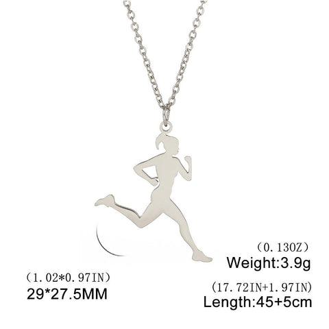 Geometric Pendant Necklace Choker Chain Sports Jewelry -JW01201-Veeddydropshipping