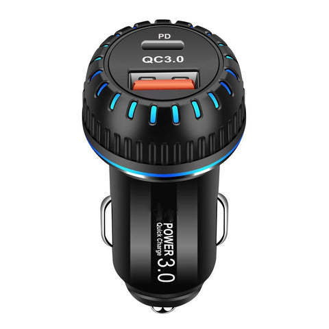 Dual Ports PD Car Charger USB C Quick Charge 3.0 USB-PA01143-Veeddydropshipping