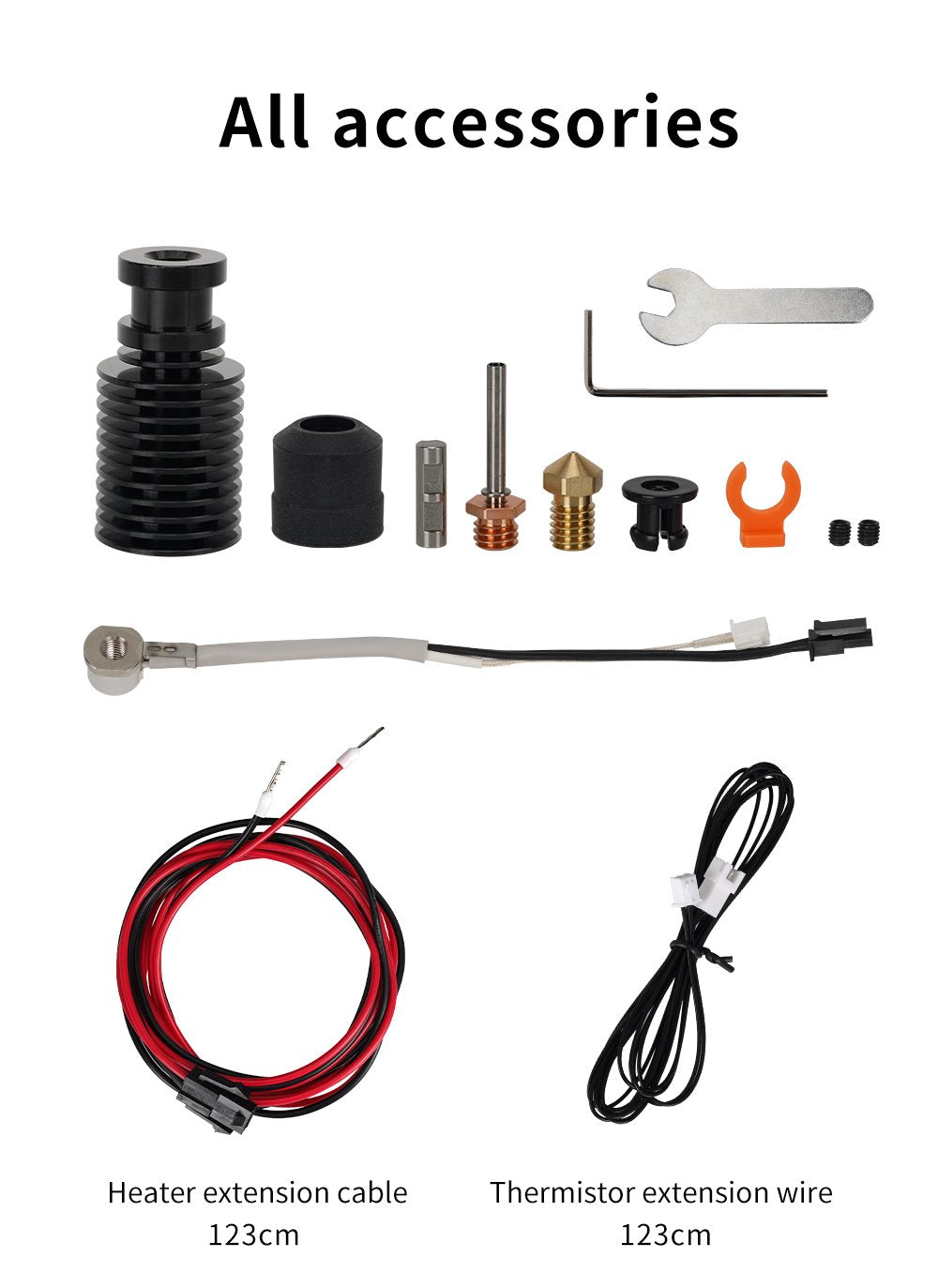 CHC V6 Hotend Ceramic Heating Core M6 smooth thread For V6 Hotend ender 3 CR10-Veeddydropshipping