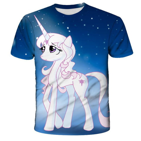 2023 New Summer Baby Boys Unicorn T shirt Cartoon Print Kids T-Shirts-TB01144-Veeddydropshipping