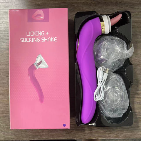 Pussy Sucking Dildo Vibrator Sex Toys for Woman Tongue Licking Clitoris-BH01283-Veeddydropshipping