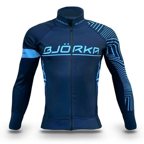 Men Winter Cycling Jersey Hot Jacket Long Sleeve Maillot Ciclismo Homme MTB Bike-OS01088-Veeddydropshipping