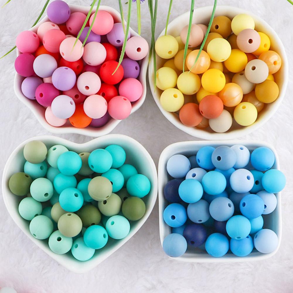 Silicone Beads 50Pcs Beads For Jewelry Making -JW01473-Veeddydropshipping