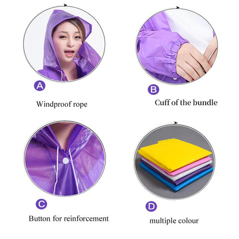 Hooded Thickened Waterproof Raincoat-HA00976-Veeddydropshipping
