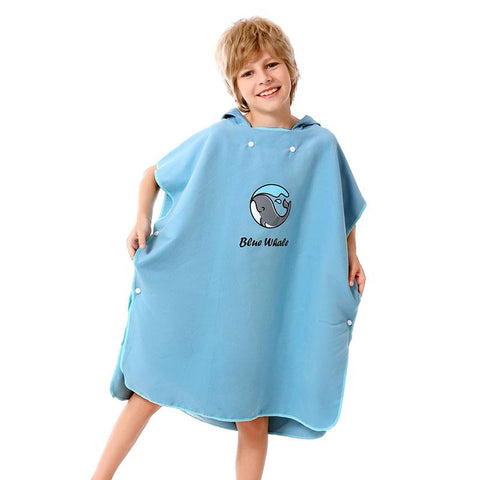 Microfiber Poncho Towel Surf Beach Wetsuit Changing Bath Robe with Hood-OS00161-Veeddydropshipping