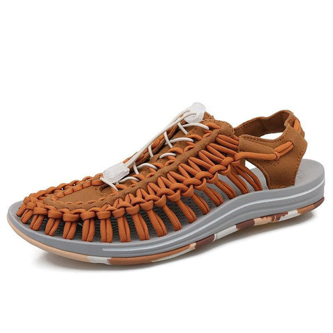 Handmade Weaving Design Beach Shoes Breathable Casual Flat-BS00826-Veeddydropshipping