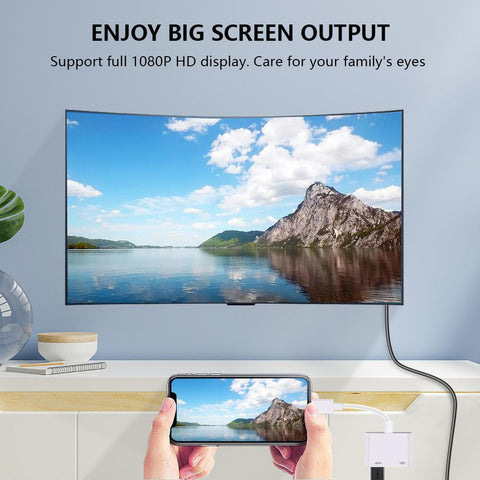 Lighting to HDTV-compatible Splitter Cable Converter 1080P Digital AV Adapter Phone-PA00966-Veeddydropshipping