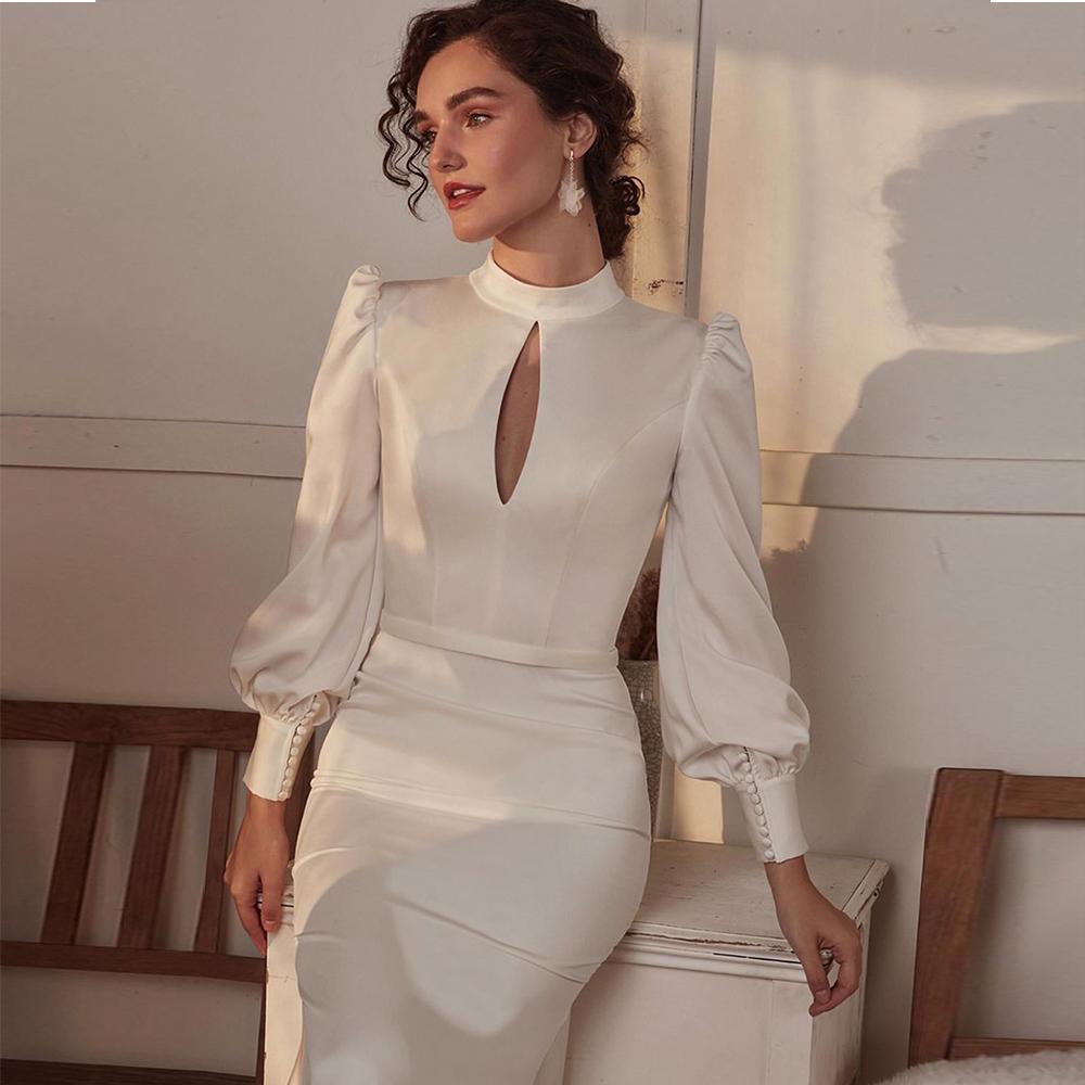 Elegant Classic Wedding Dresses Long Sleeves-WF01573-Veeddydropshipping