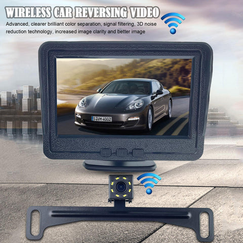 Wireless Car Monitor Screen 4.3inches 2.4G Rear View Reverse Camera LCD-AM00673-Veeddydropshipping