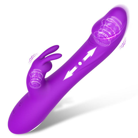 Telescopic Dildos Rabbit Vibrator Vaginal Massage G Spot Masturbator Clitoris -BH01267-Veeddydropshipping