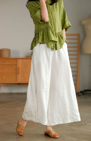 Women Wide Leg Pants Korean Fashion Straight Pants-WF00421-Veeddydropshipping