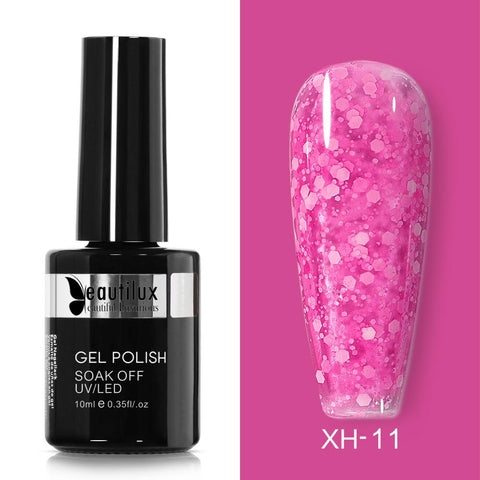 Snow Flake Polish LED Winter Soda White Sequins Nails Art -BH00975-Veeddydropshipping