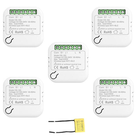 WIFI Light Mini Switch Moudle No Neutral Wire Relay Supports 2 Way-TI01132-Veeddydropshipping