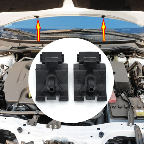 2Pcs Front Windshield Wiper Washer Nozzle Spray Jet Hood Liquid Sprayer-AM00206-Veeddydropshipping