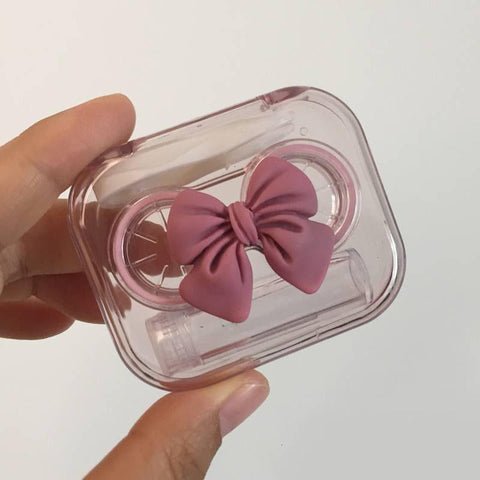 Contact Lenses Case Portable Bow Transparent Tweezers-BH00858-Veeddydropshipping