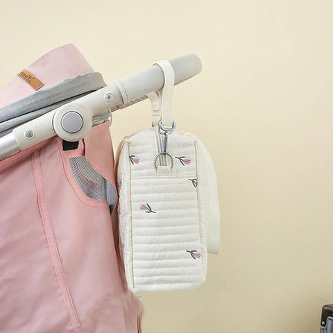 Zipper Embroidery Quilted Baby Diaper Bag Organizer Maternity Bag-TB00198-Veeddydropshipping