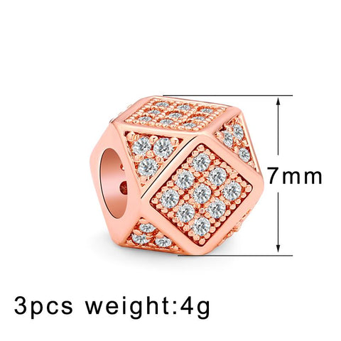 Charms Beads Geometric Heart Copper Beads for Jewelry Making DIY-JW01519-Veeddydropshipping