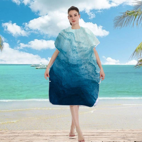 Adult Bath Towels Beach Towel Changing Cloaks Hooded Swimming Pool Gym Fitness -OS00183-Veeddydropshipping