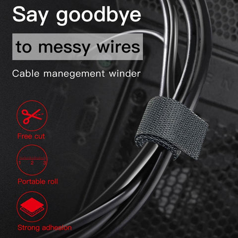 2 rolls USB Cable Winder Cable Organizer Ties Mouse Wire Earphone Holder PC Cord Free Cut Cable-PA00862-Veeddydropshipping