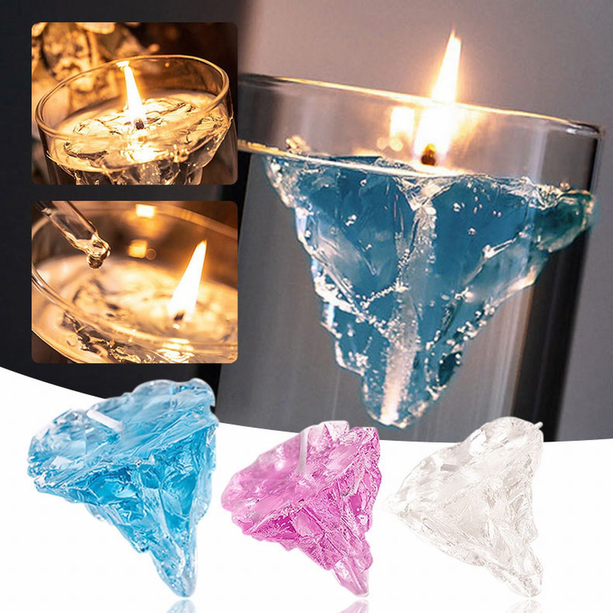 Creative Soy Wax Floating Iceberg Scented Candle Set-HA00375-Veeddydropshipping