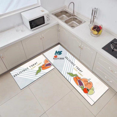 Crystal Velvet Long Strip Bathroom Foot Mats-HA00487-Veeddydropshipping