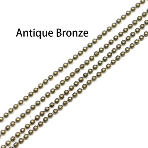 Metal Ball Bead Chains Findings Bulk Necklace Chain diy-JW01542-Veeddydropshipping