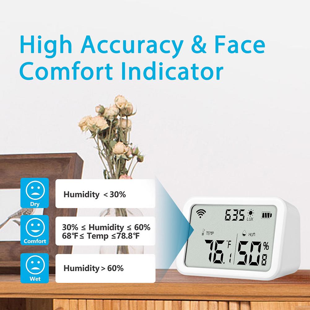 Tuya WIFI Zigbee Temperature Humidity Sensor Indoor Luminance Sensor-TI01050-Veeddydropshipping
