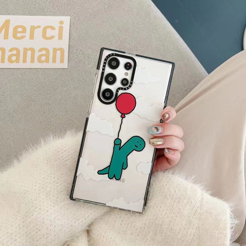 Glitter Dream Shell Pattern Case Vintage Landscape Stamp Label Phone Case For Samsung  Case-PA00247-Veeddydropshipping