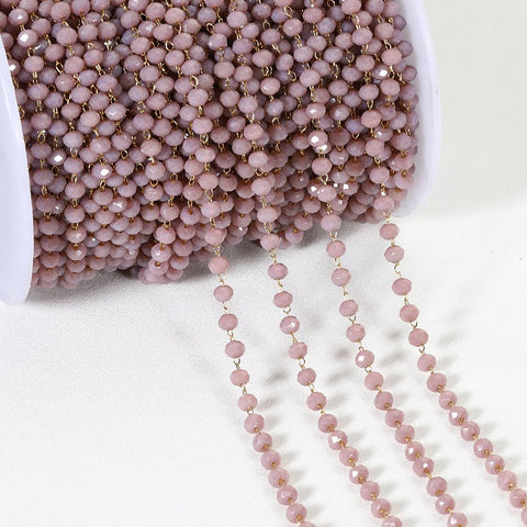 Crystal Stone Stainless Steel Chain for Chain Jewelry Making DIY-JW01587-Veeddydropshipping