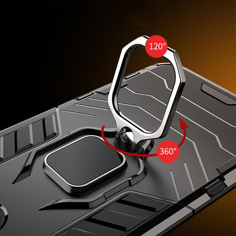 For Pocophone F1 Case Armor PC Cover Finger Ring Holder Phone Case-PA00322-Veeddydropshipping