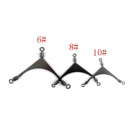 25 PCS/Lot 3 Ways Fishing Swivels Swivel Snap Line Splitter Fishing Accessories-OS00439-Veeddydropshipping