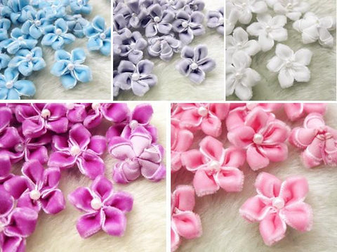 Velet Ribbon Flower Bauhinia Appliques Wedding-HA00717-Veeddydropshipping