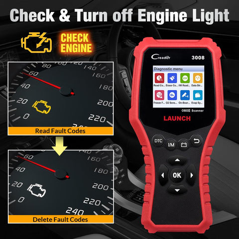 LAUNCH X431 Full OBD2 Scanner CR3008 Car Diagnostic Tool Check Engine-AM00273-Veeddydropshipping