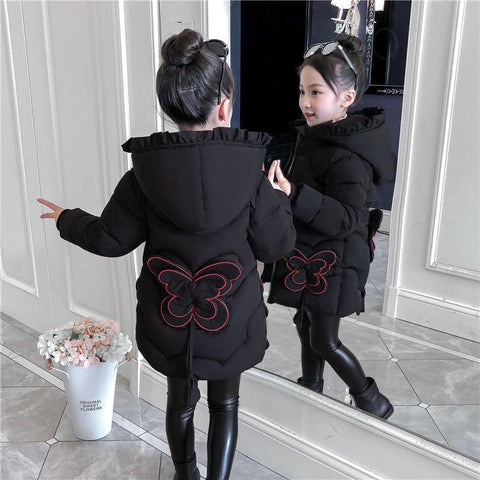 Girls Long Jacket Children Cotton-padded Outwear-Veeddydropshipping