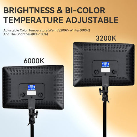 10/14inch LED Video Light Panel Bi-Color 3000K-6000K Photography Lighting-CE00417-Veeddydropshipping