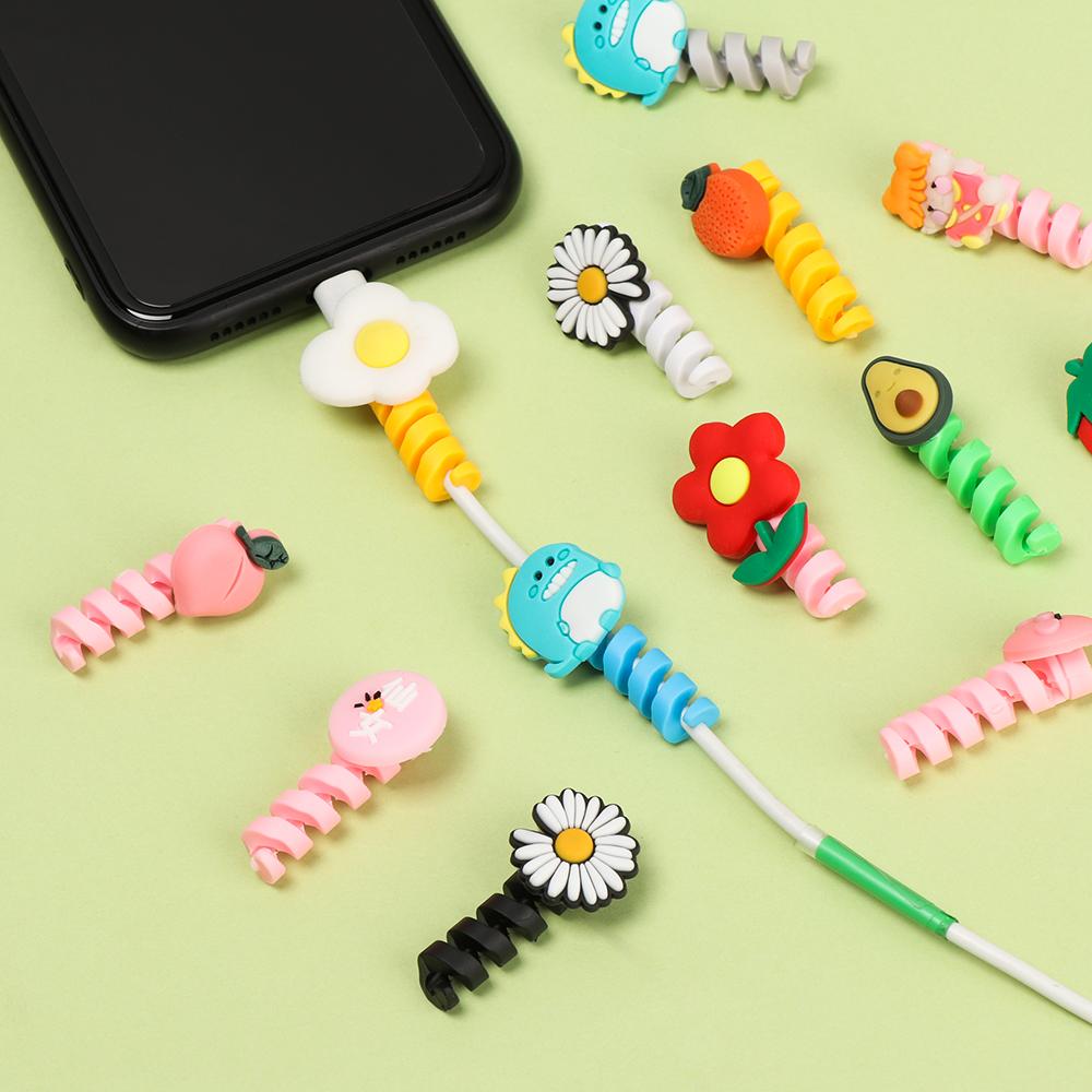 Cute USB Charging Cable Bite Protection Cartoon Animal Charger Cable Wire Organizer-PA00945-Veeddydropshipping