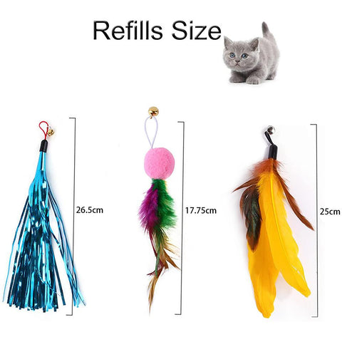 Retractable Cat Feather Toy Set-HA01377-Veeddydropshipping