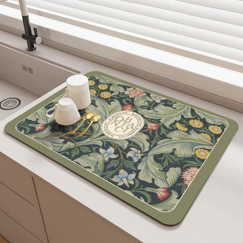 Coffee Drain Pad Crystal Velvet Mat-HA00419-Veeddydropshipping