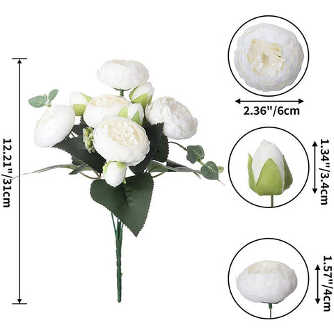 Peony Artificial Flowers Bouquet Fake Flowers-HA00254-Veeddydropshipping