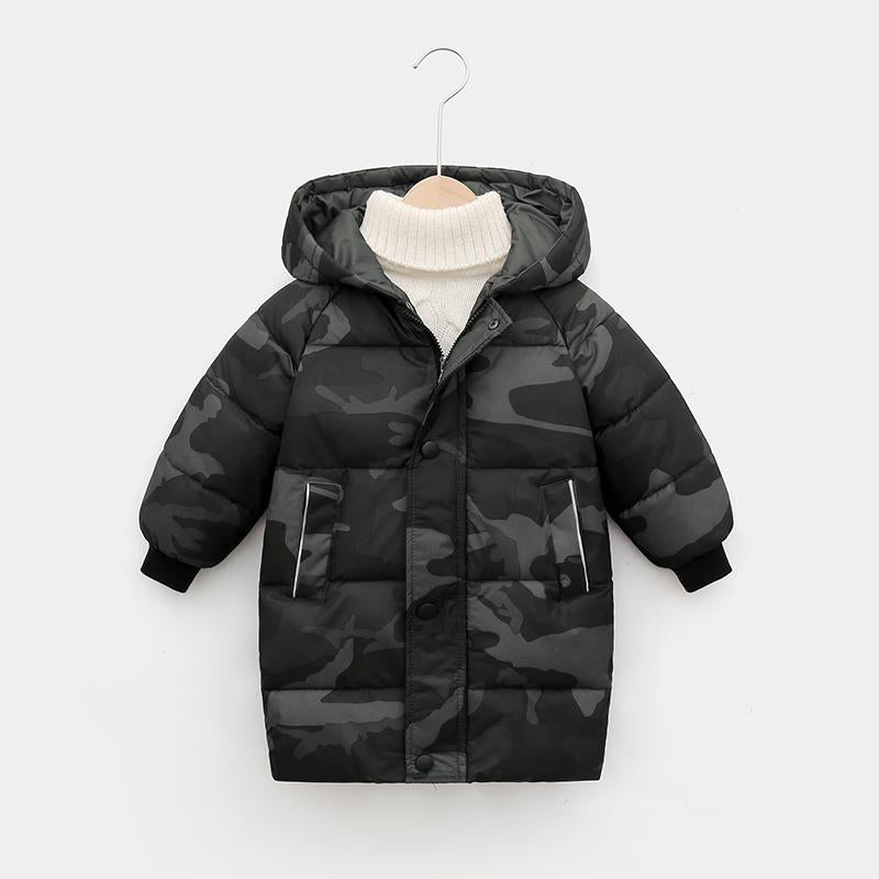 Winter Children Boy Camouflage Down Jacket Outerwear Clothes-Veeddydropshipping