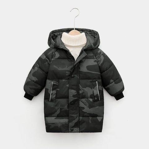 Winter Children Boy Camouflage Down Jacket Outerwear Clothes-Veeddydropshipping