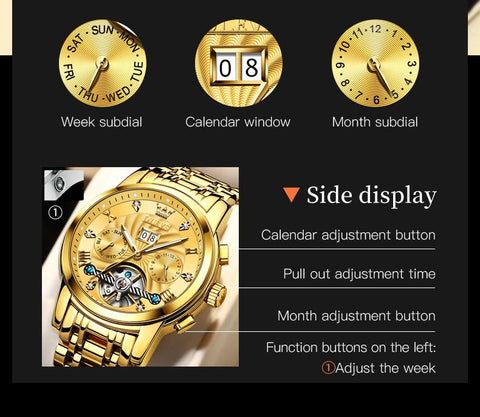 Watch Automatic Mechanical  Luxury Stainless Steel -JW00635-Veeddydropshipping