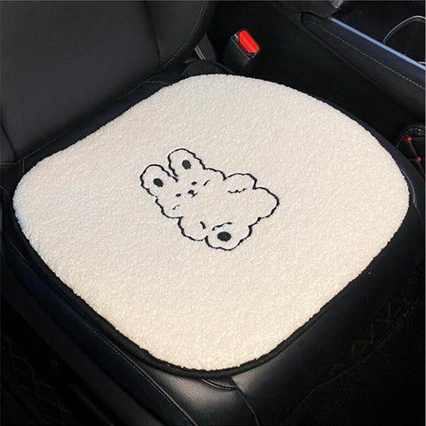 Four Seasons Ins Cute Lamb wool Seat Cover Three-piece-AM01528-Veeddydropshipping