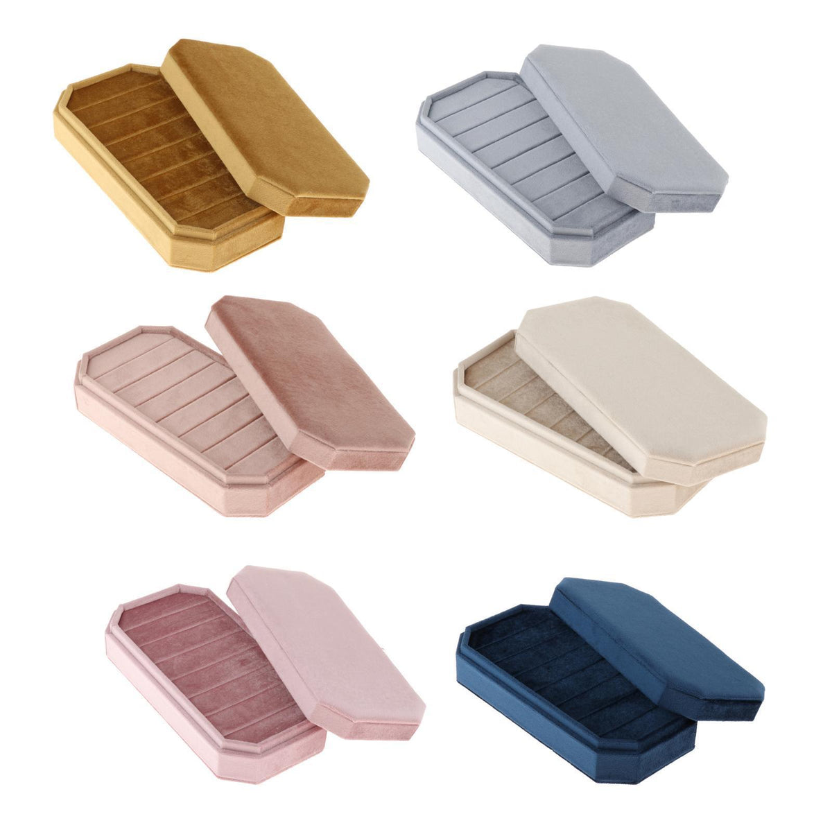 Jewelry Storage Container Finger Rings Stand Rings Box Velvet-JW01714-Veeddydropshipping